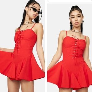 (3x$25) Hot & Delicious Flared Corset mini dress